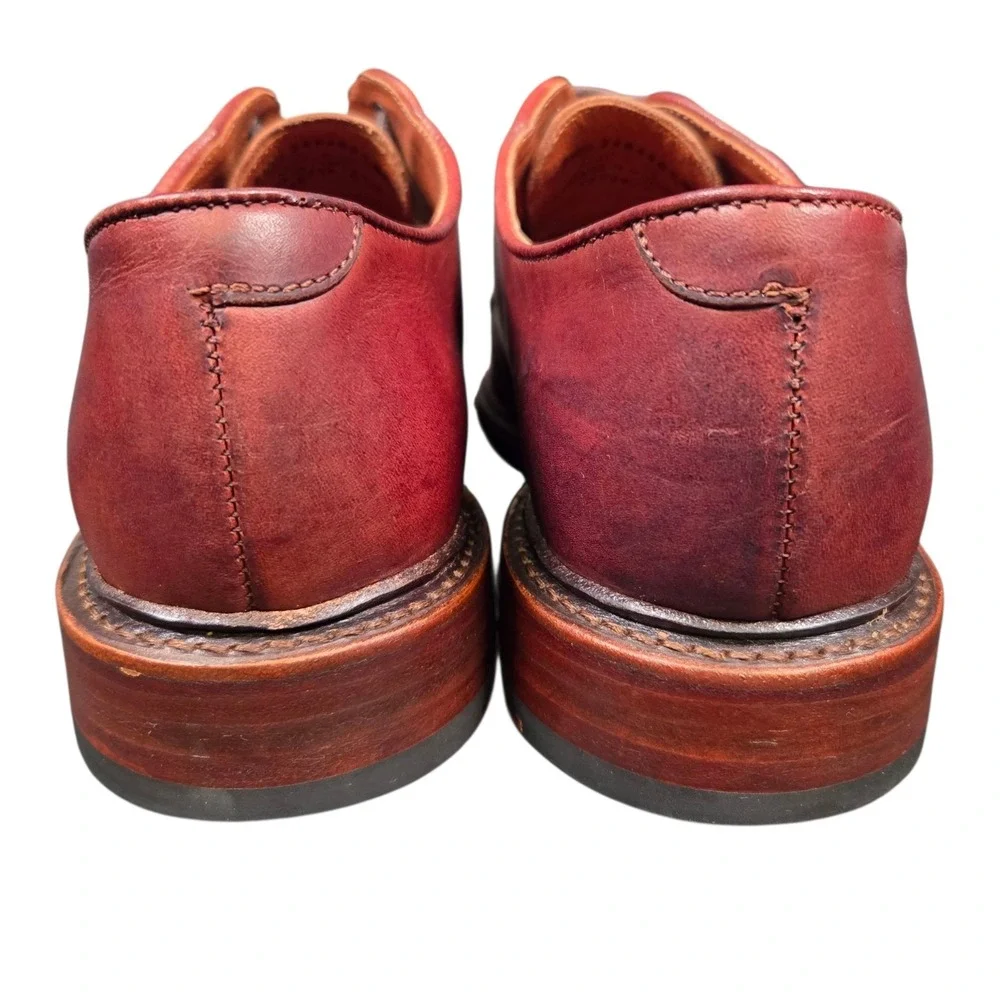 Vtg Frye Men's 9.5‎ D Brown Leather Lace Up Oxford Shoes Antiquated Brown Dress